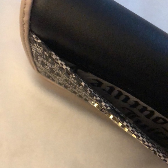 Juicy Couture Black Beige Spring Fling Slim Elongated Bifold Wallet NWT - Picture 8 of 14